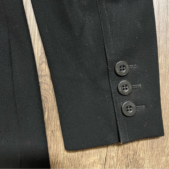 Escada Margarethe Ley Wool Fitted Belted Black Blazer Evening Jacket Party Vtg M - Picture 12 of 15